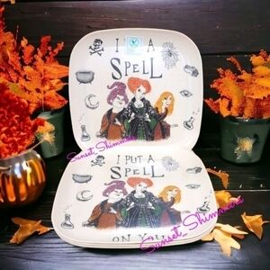 4PC 10" Disney Hocus Pocus Witch Sanderson Sisters Halloween Eco Bamboo PLATE